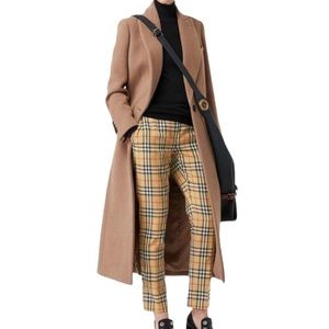 Burberry Tan Plaid Trousers